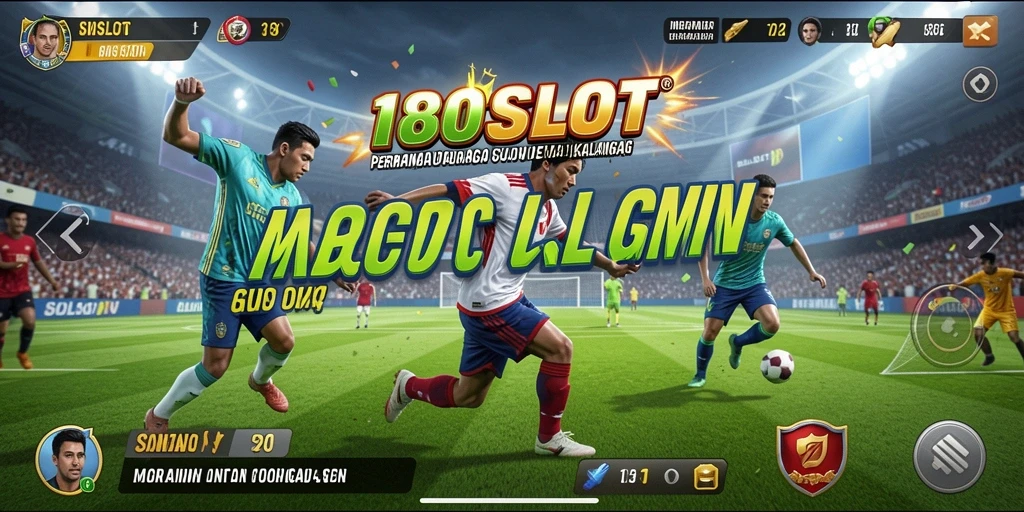 Screenshot utama 180SLOT menampilkan gameplay seru dalam pertandingan olahraga.
