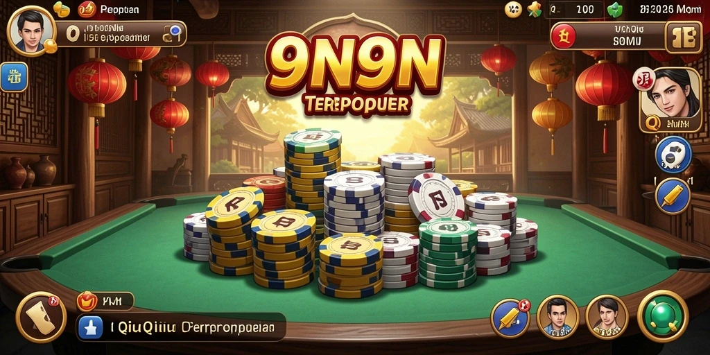 Tampilan gameplay seru di 9N9N dengan teman-teman.