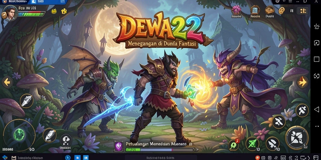 Tampilan gameplay petualangan seru yang mendebarkan di DEWA22.