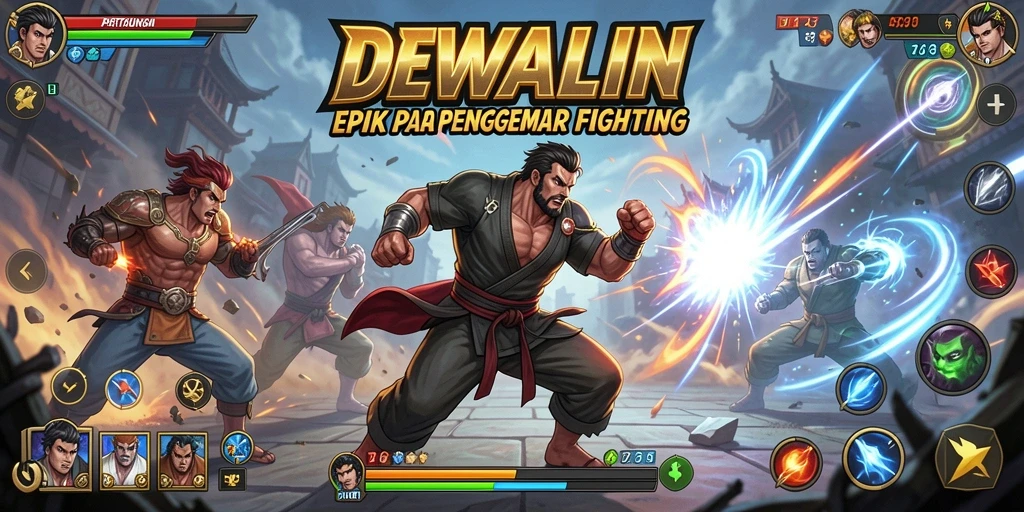 Screenshot gameplay DEWALIN menampilkan pertarungan seru dan epik.