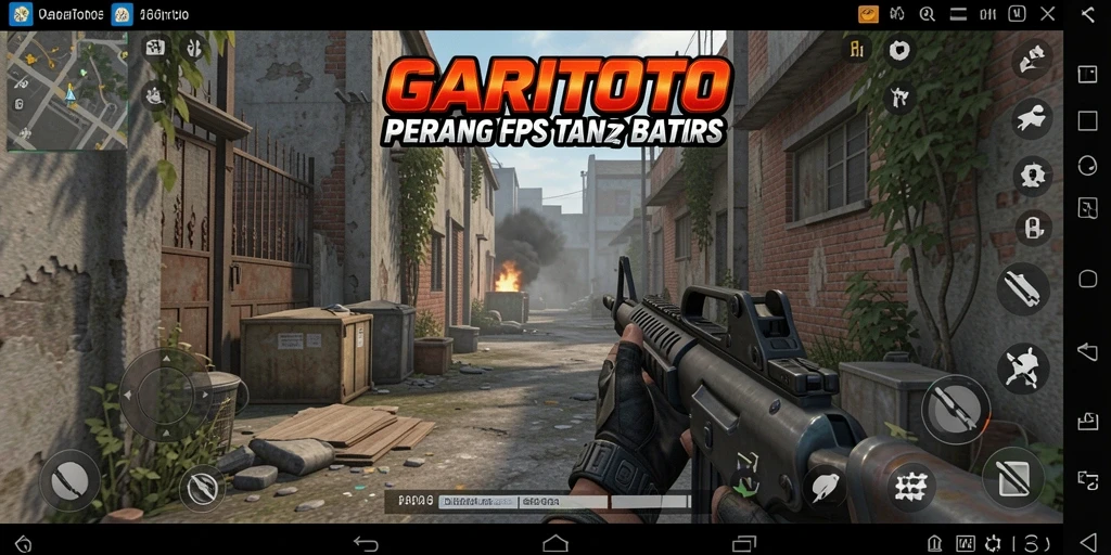 Screenshot gameplay GARITOTO menampilkan aksi tembak-menembak yang intens.