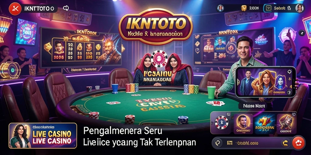 Tampilan gameplay interaktif dan menarik dari IKNTOTO di Live Casino.
