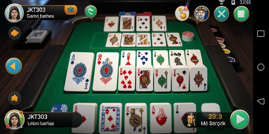 Tampilan gameplay Domino yang seru dan interaktif.