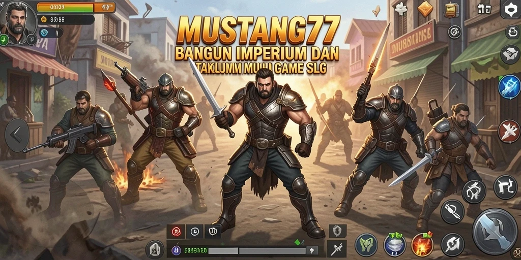 Screenshot gameplay MUSTANG77 menunjukkan pertempuran seru yang menantang.