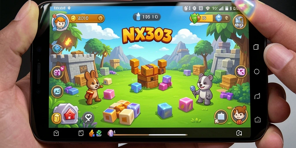 Tampilan gameplay NX303 menunjukkan teka-teki yang menarik dan menantang.