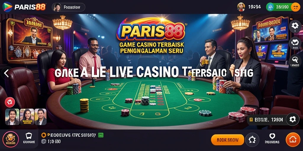 Gameplay menarik dari aplikasi Live Casino PARIS88 dengan dealer profesional.