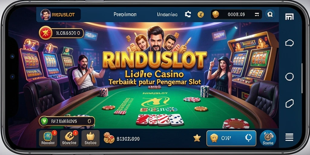 Tampilan gameplay RINDUSLOT yang menarik dalam atmosfer Live Casino.