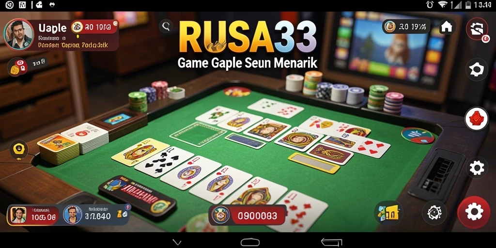 Gameplay RUSA33 yang seru dan menantang dalam permainan Gaple.