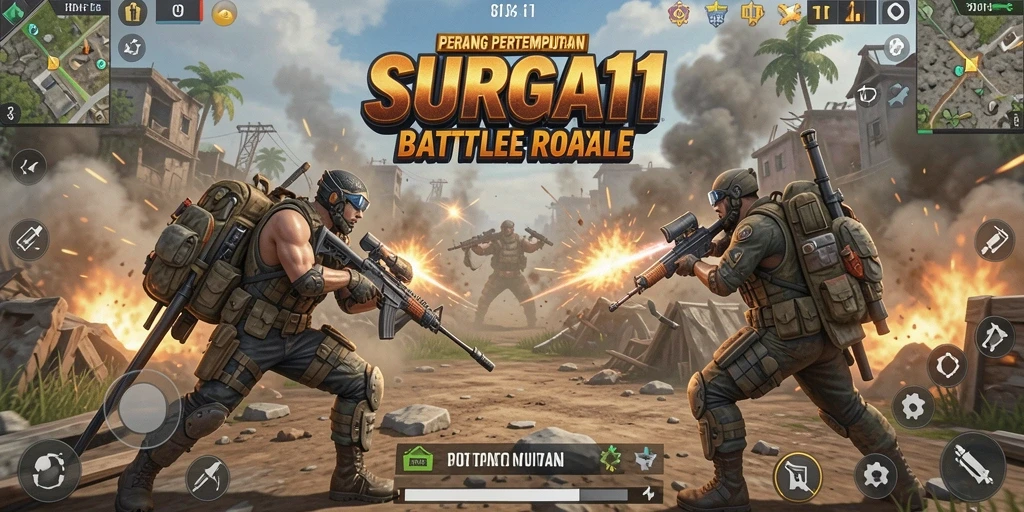 Tampilan gameplay SURGA11 yang menegangkan dan strategis.